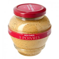 MOUTARDE 3 POIVRES 200G TERRE ROUGE