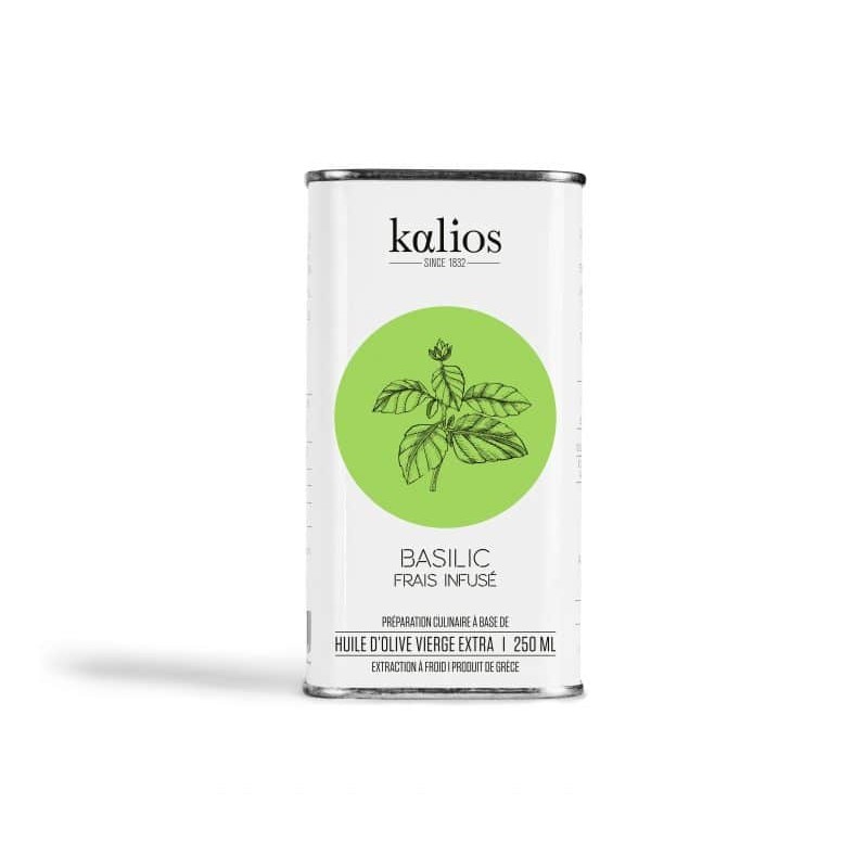 Huile d'olive infusée Basilic KALIOS - 25cl
