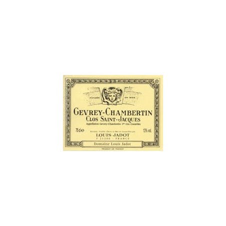 Gevrey Chambertin 1er Cru " Clos St Jacques" Jadot 1er Cru 2018 75 cl