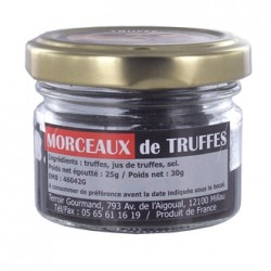 Verrine de morceaux de truffe